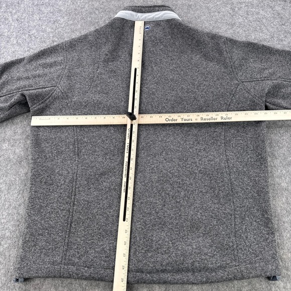 Peter Millar Jacket Mens XL Gray Fleece Full Zip Stand Collar Pockets MF18EZ34 - Picture 8 of 12
